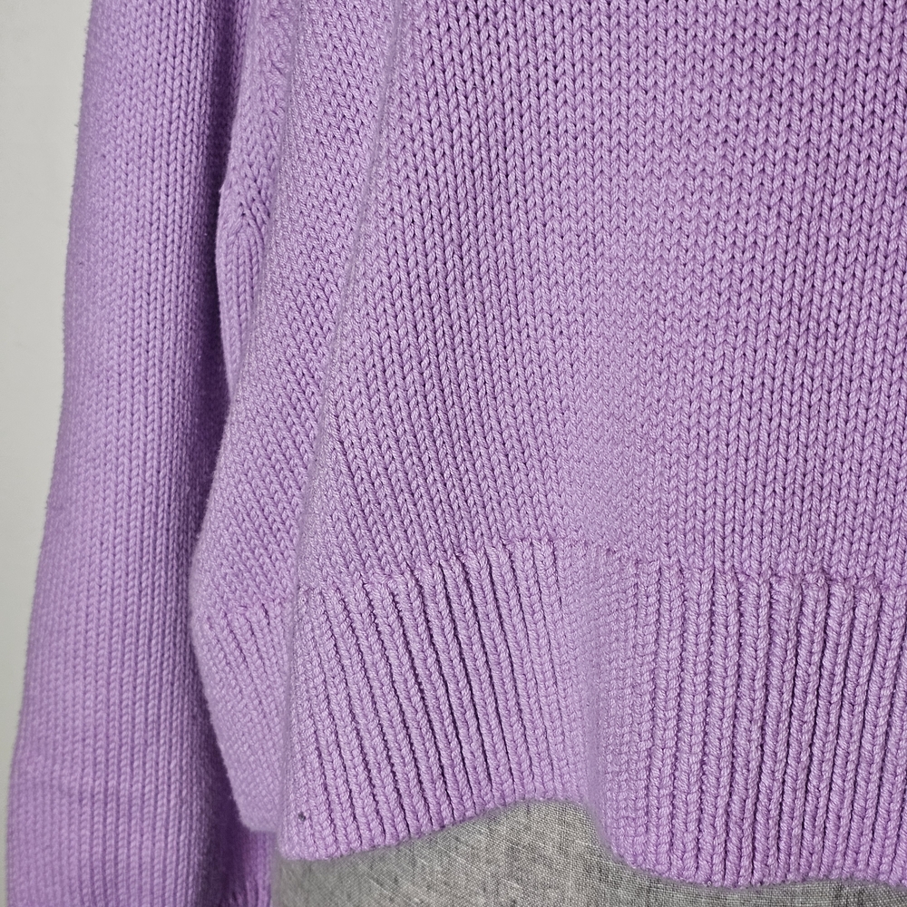 Tuckernuck Aiden Cropped Purple Sweater - Women's Size XL - Preppy Cozy NWT - Picture 6 of 11